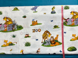 Cotton 100% Kids - animals in the zoo on white background