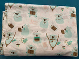 Cotton 100% Kids - Koala mint in library on a white background