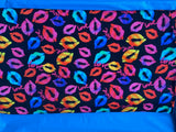 Jersey Knits - colored lips on a black background