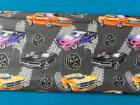 Cotton 100% Kids - tuning cars on a dark gray background