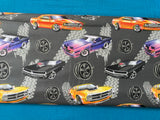 Cotton 100% Kids - tuning cars on a dark gray background
