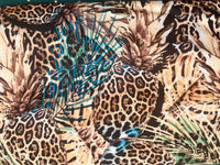 French Terry digital print - pineapple in leopard