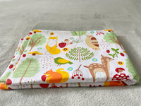 Cotton 100% Kids -  colorful forest animals on a white background