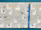 Cotton 100% Kids - alpaca on a gray background