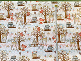Cotton 100% Kids -  Indian animals in the forest on a white background